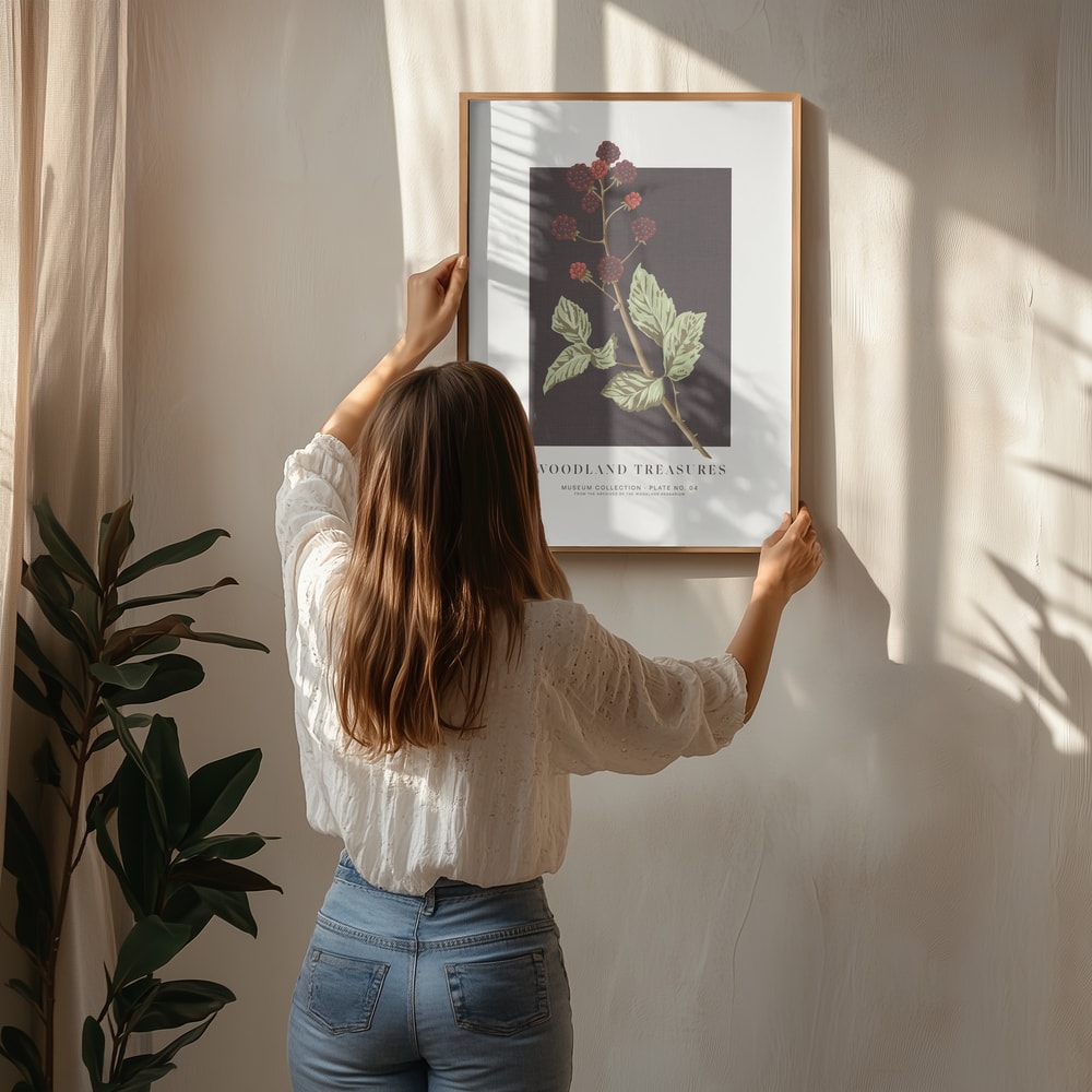 Woodland Blackberries Botanical Poster