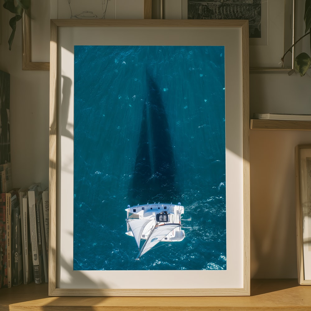 Catamaran Ocean Shadows Poster