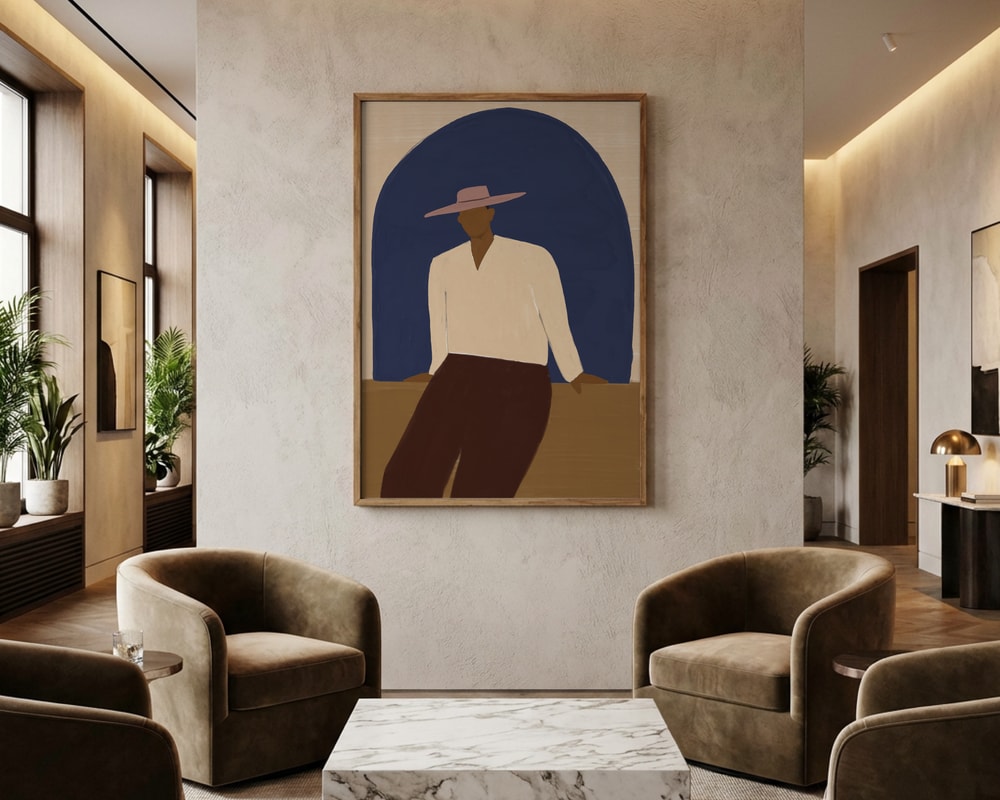 Man In Blue Arch Poster
