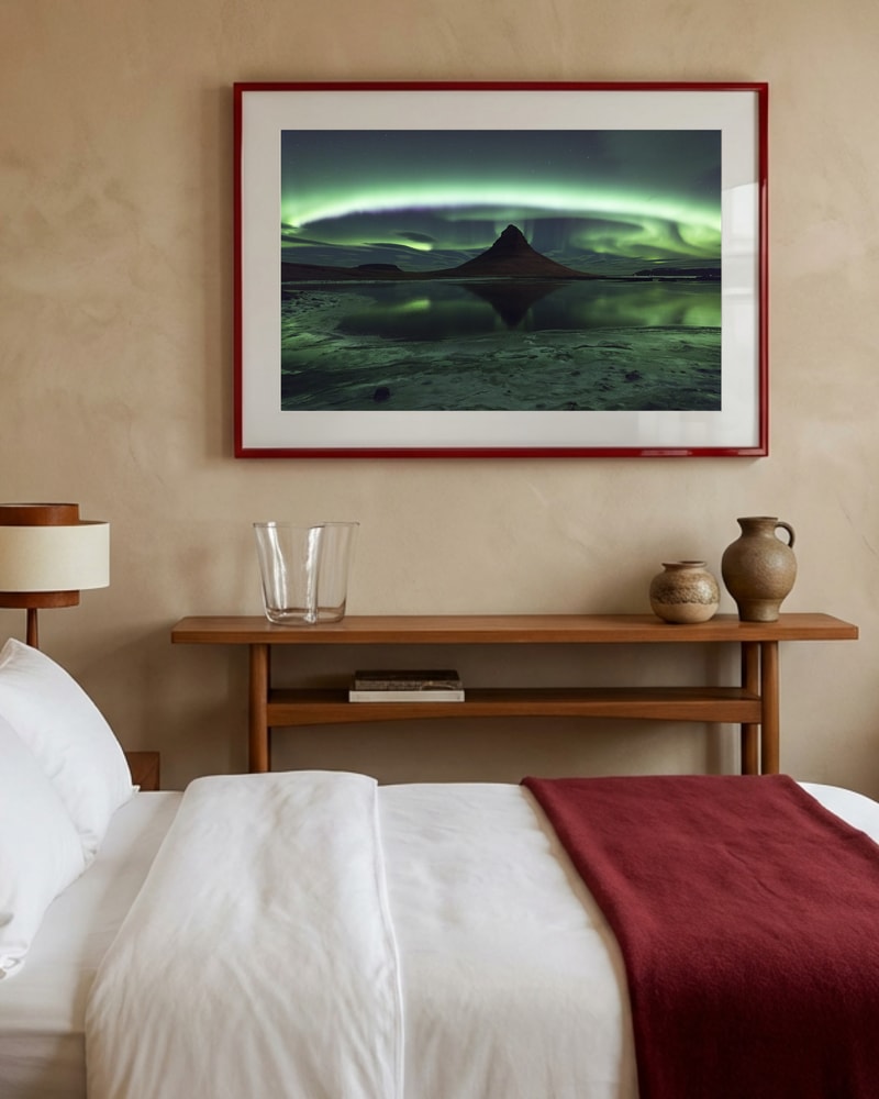 Kirkjufell Aurora Reflektionsplakat