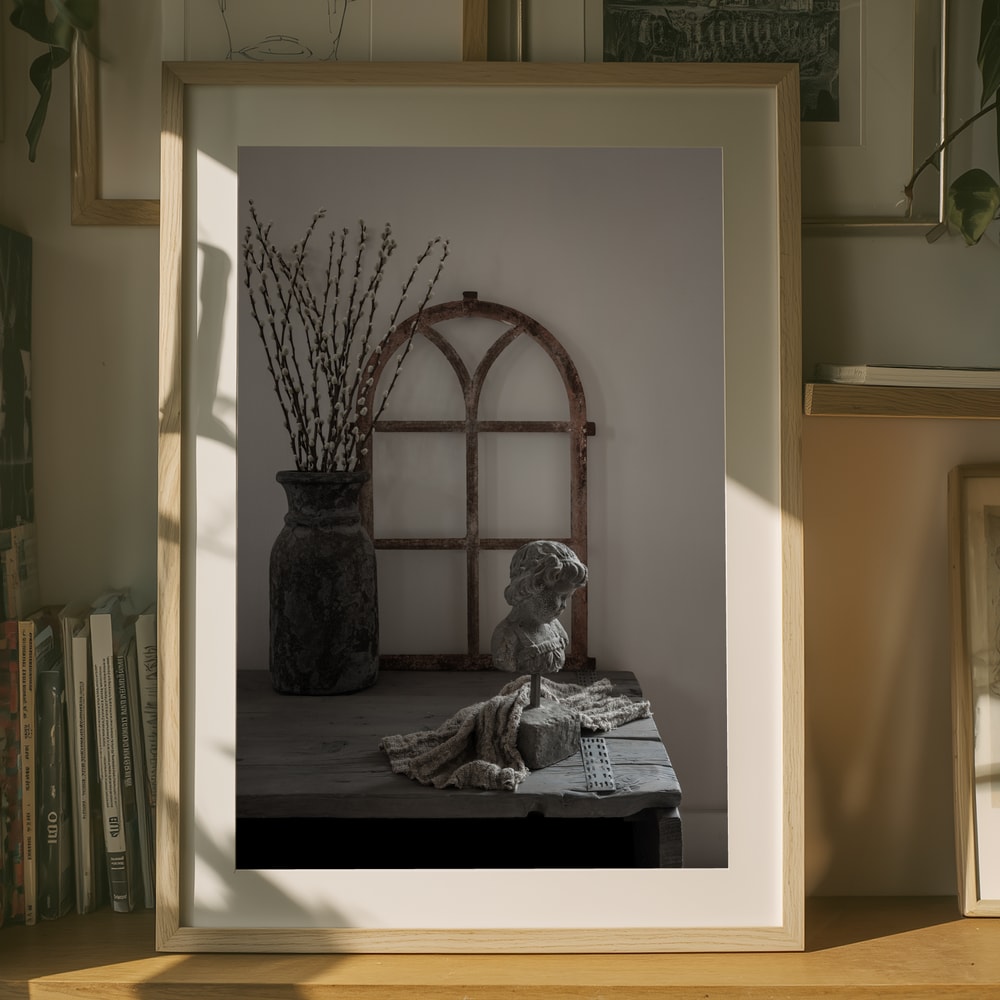 Muted Willow Still Life Poster