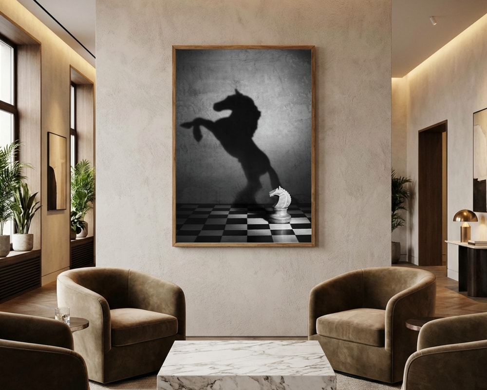 Skakspringer Hest Skygge Plakat