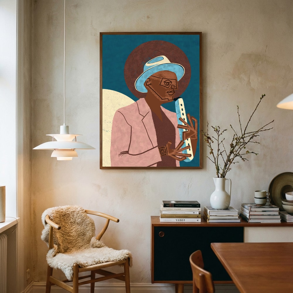 Stylish Jazz Player Poster