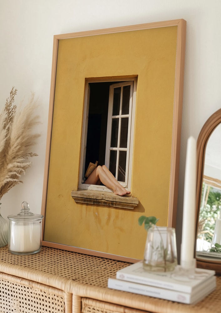 Relaxed Legs In Window Poster