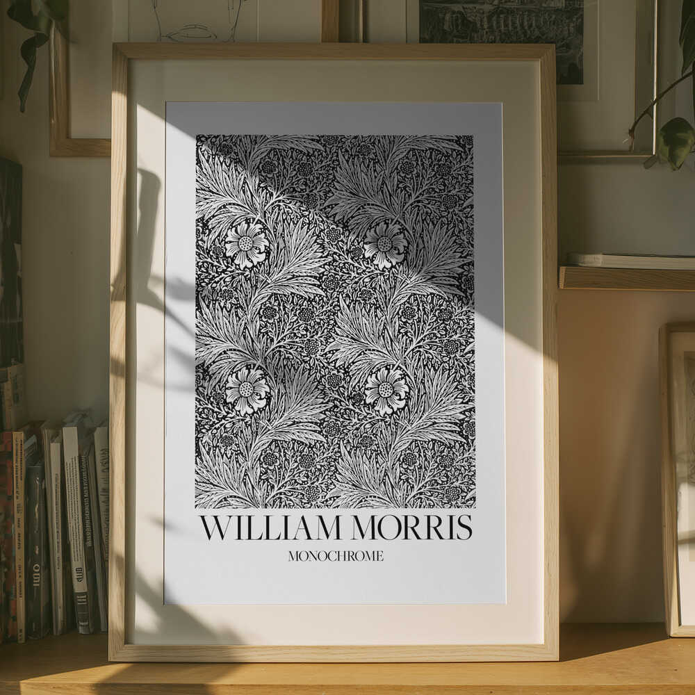 William Morris Monochrome Poster