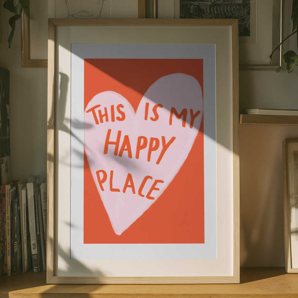 Happy Heart Message Poster