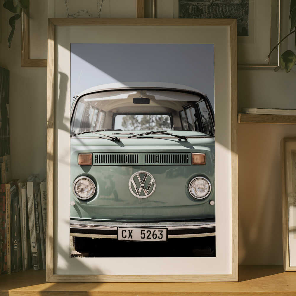 Classic Design In Soft Green Tones Cars Poster