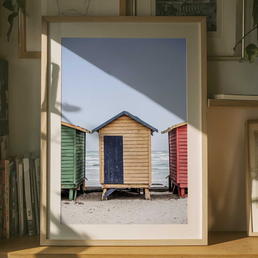 Farverige Strandhytter Plakat