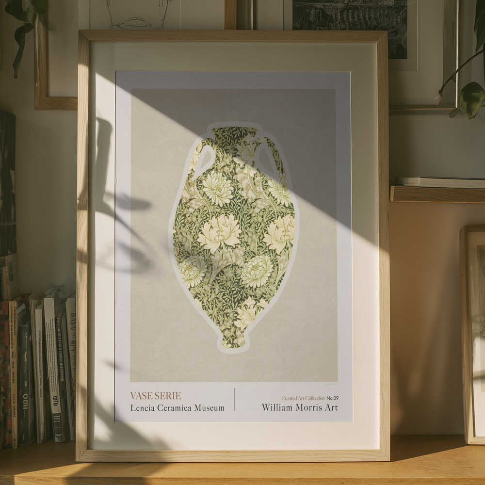 William Morris Vase-serie-plakat (Blomstret grøn)