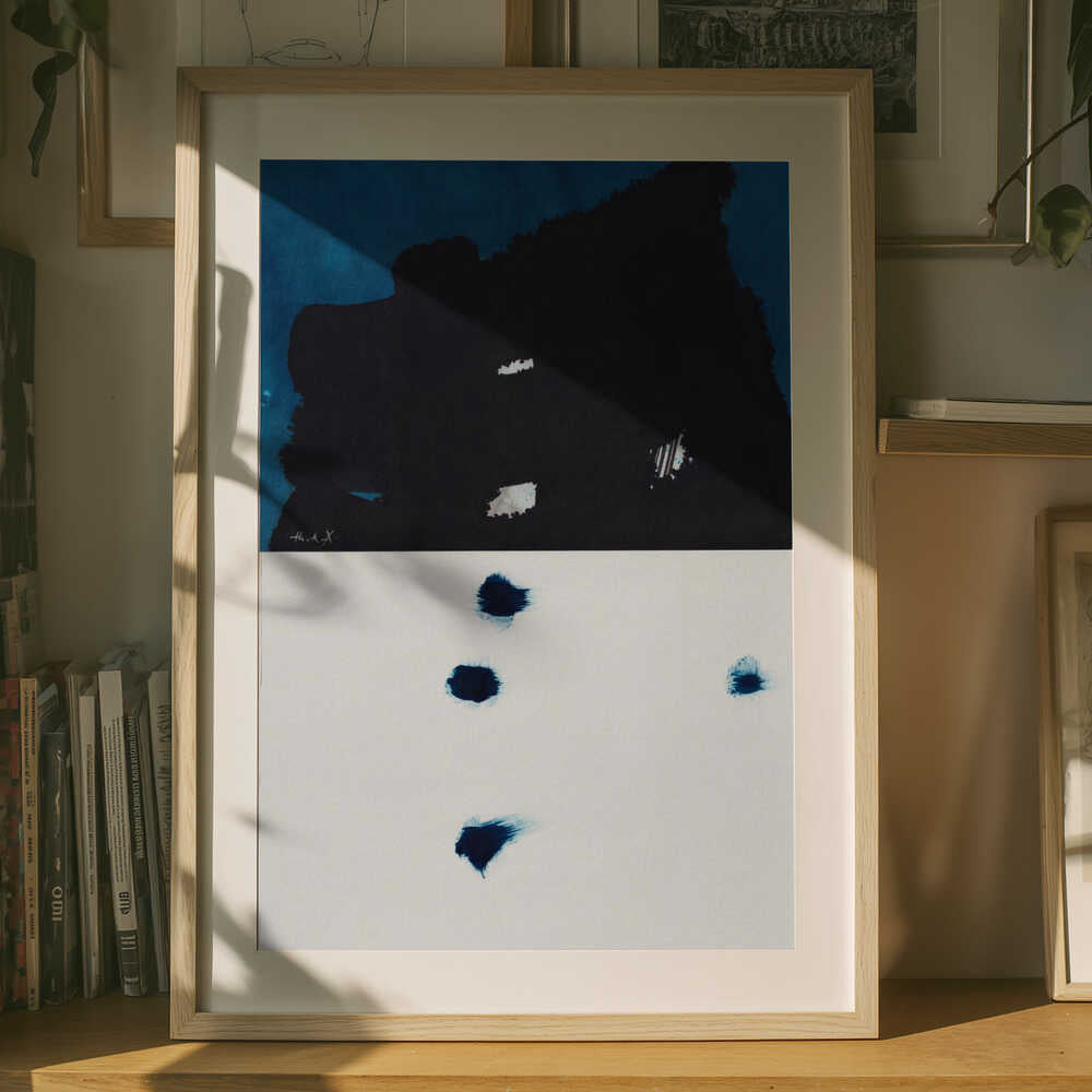 Indigo Ink Abstrakt Plakat