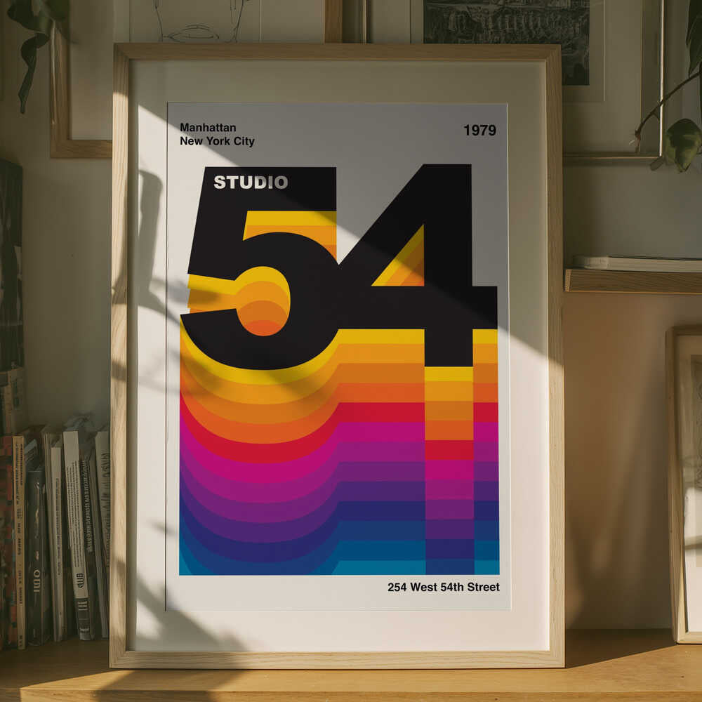 Studio 54 Retro Designplakat
