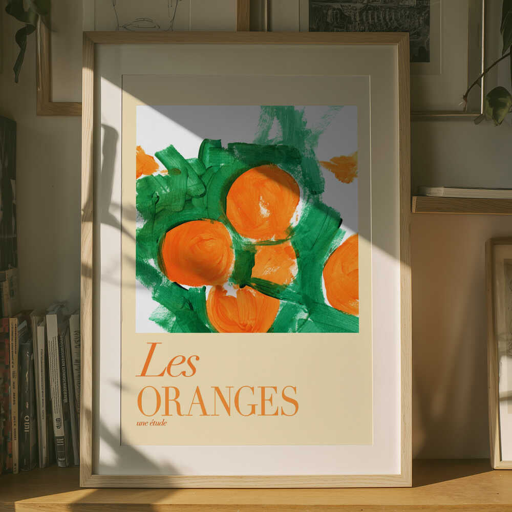 Vibrant Orange Study Poster