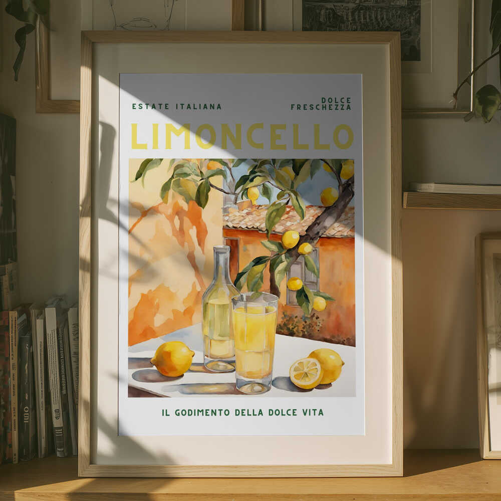 Limoncello, Akvarel, Frisk plakat