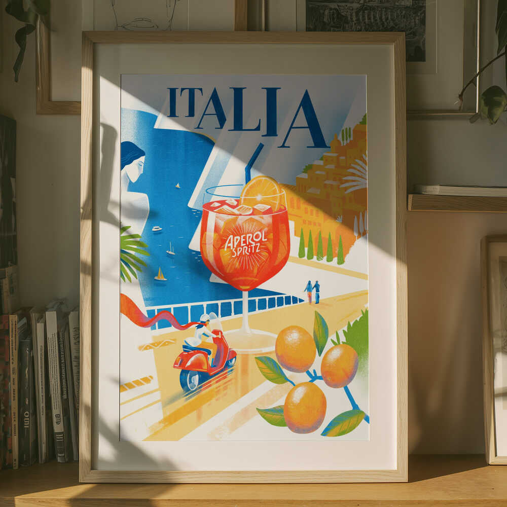 Italiensk Sommerkyst Plakat