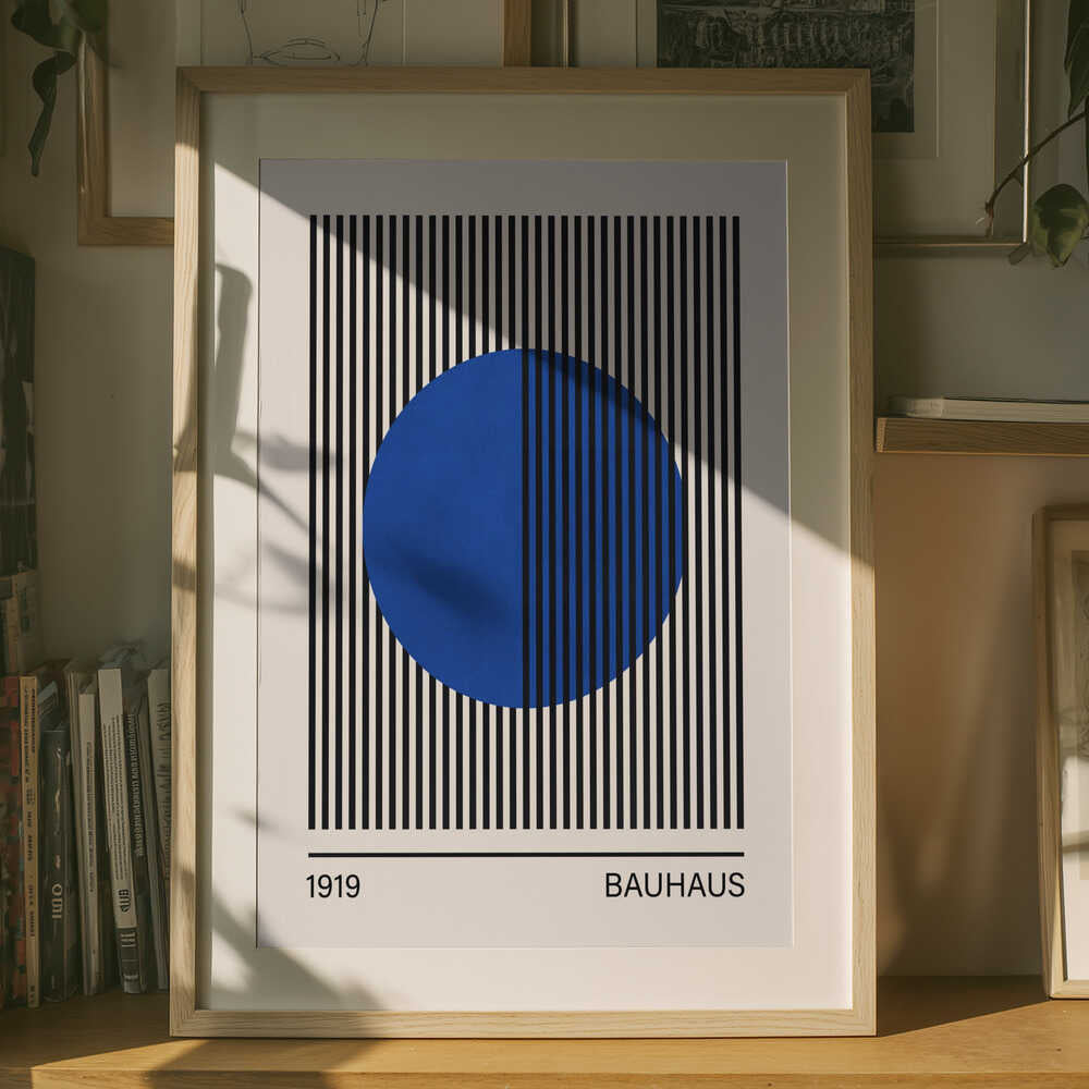 Geometric bauhaus 1919 Blue Circle Poster