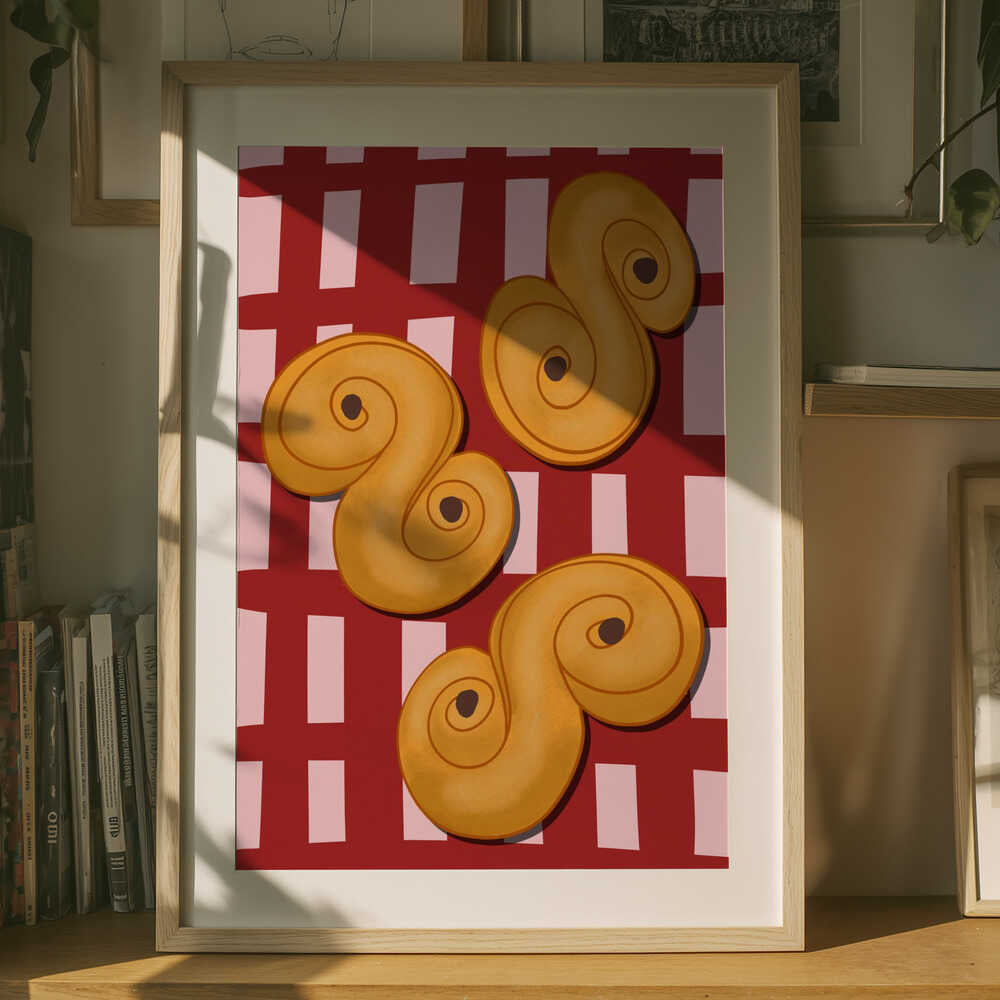 Golden Swirl Delight Poster