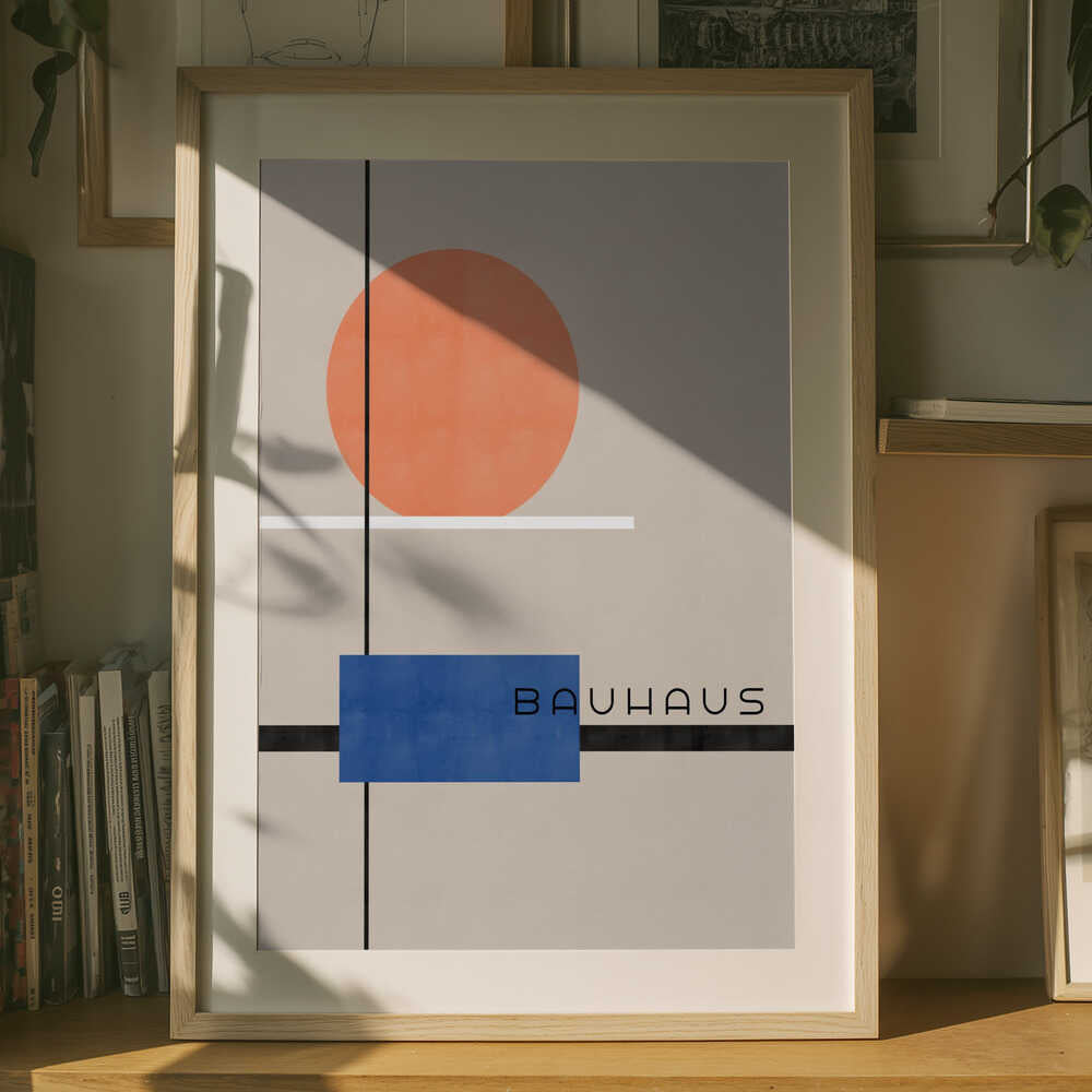 Modern Bauhaus Abstract Geometry Poster