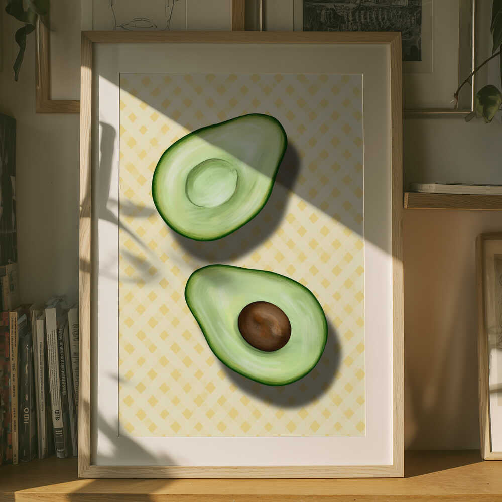 Fresh Avocado Halves Poster
