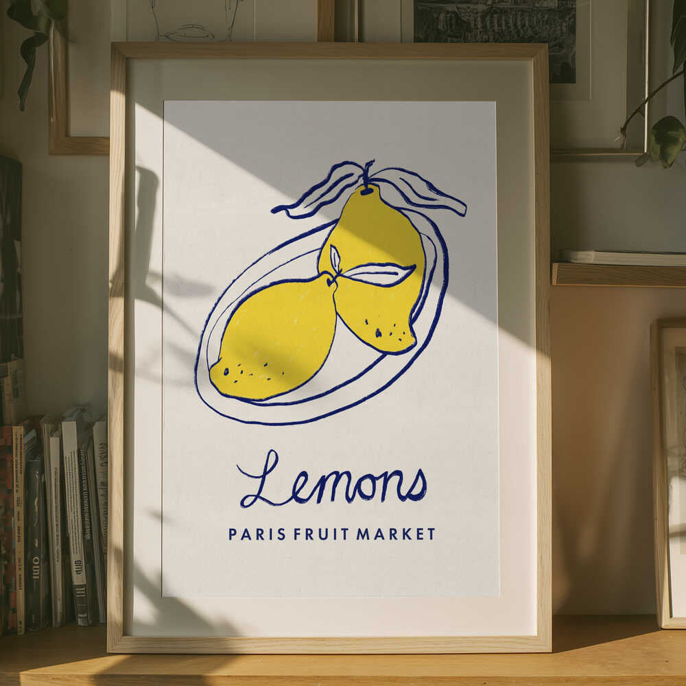 Paris' frugtmarked citronplakat