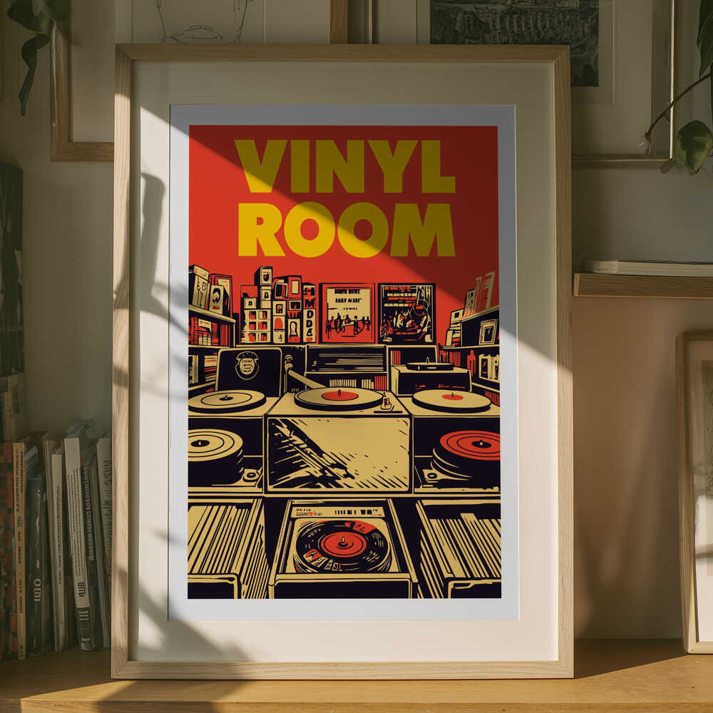 Retro Vinyl Shop Poster