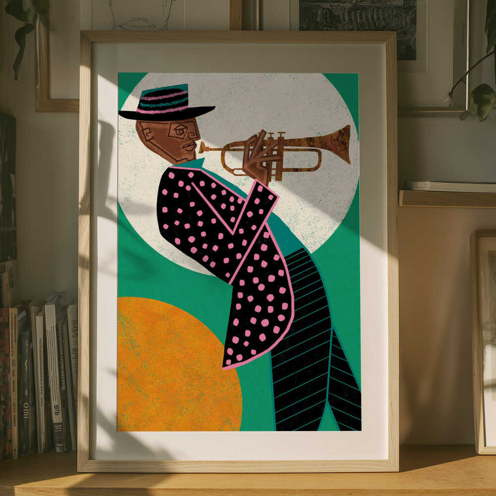 Cool Jazz Trompetist Plakat