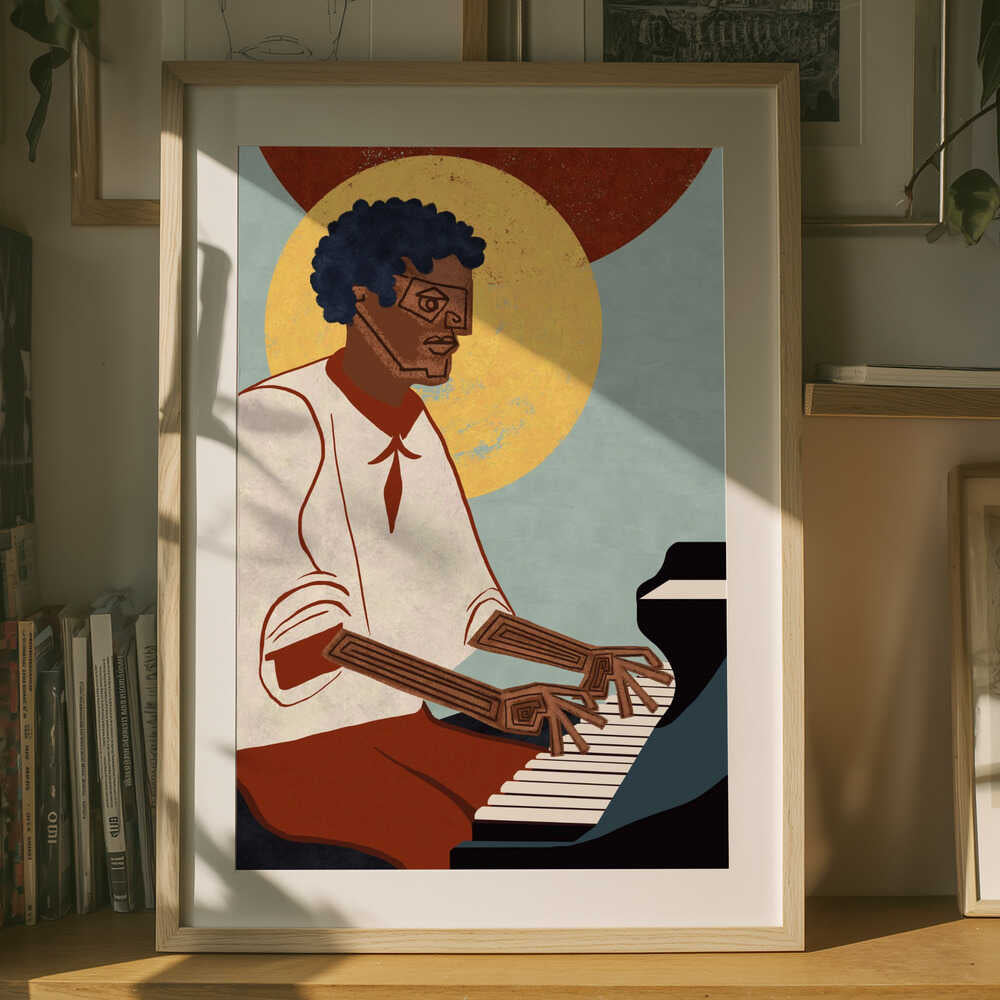 Soulful klaverspiller-plakat