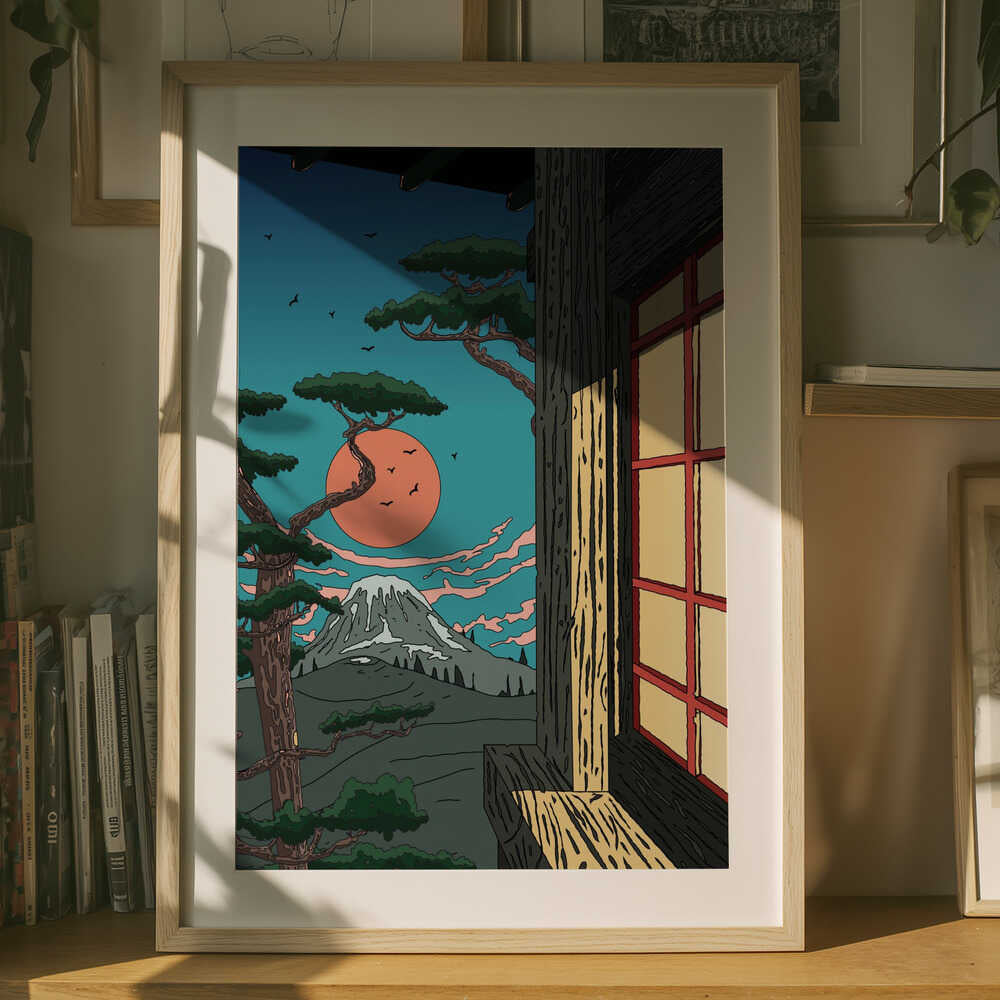 Japansk Bjergro Plakat