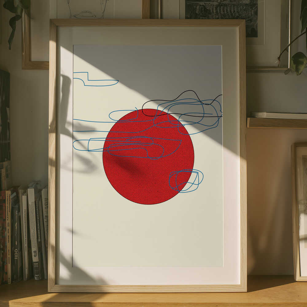 Bold Red Circles Poster