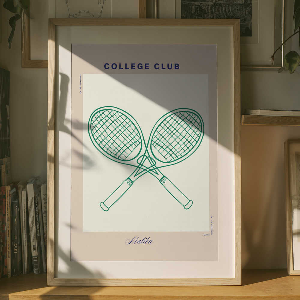 Vintage Tennis Vibes Poster