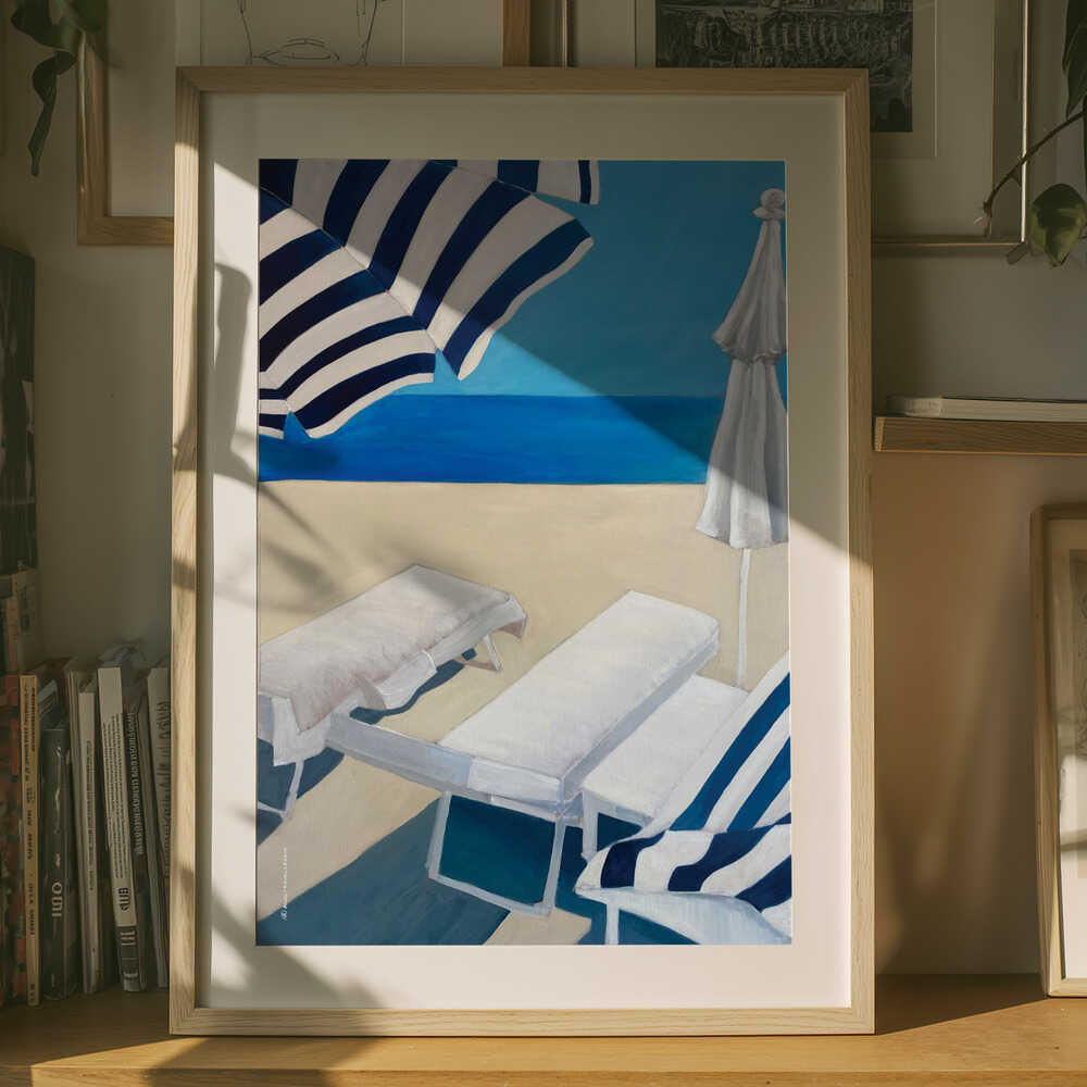 Plakat: Ro ved stranden