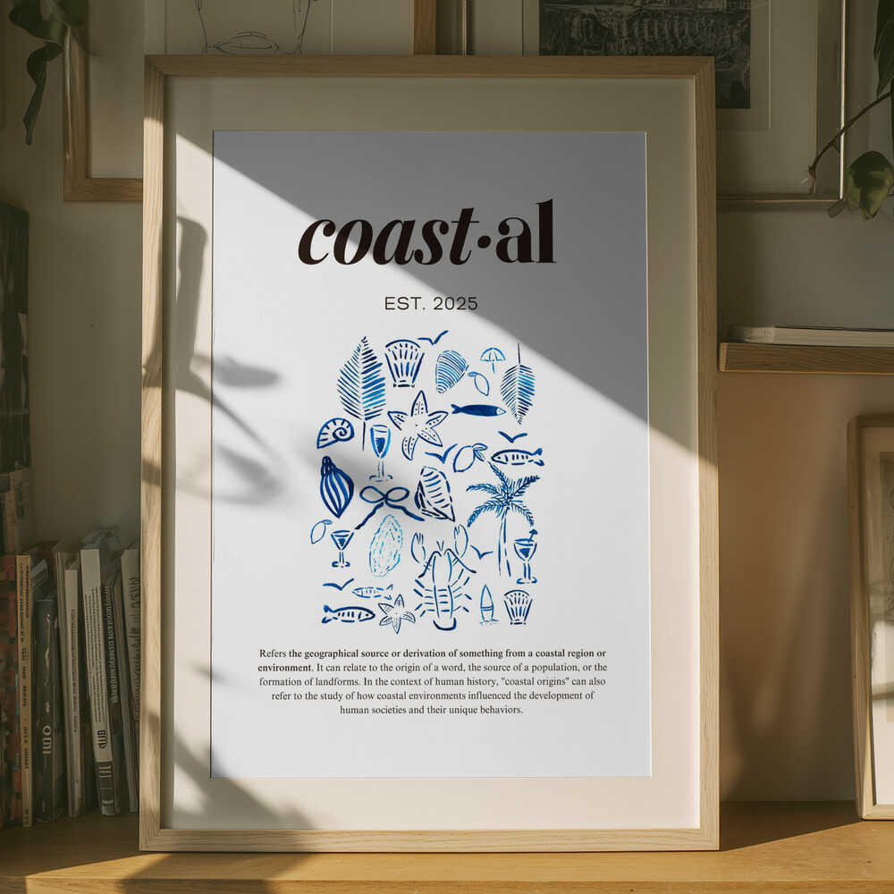 Blue Coastal Collection Poster