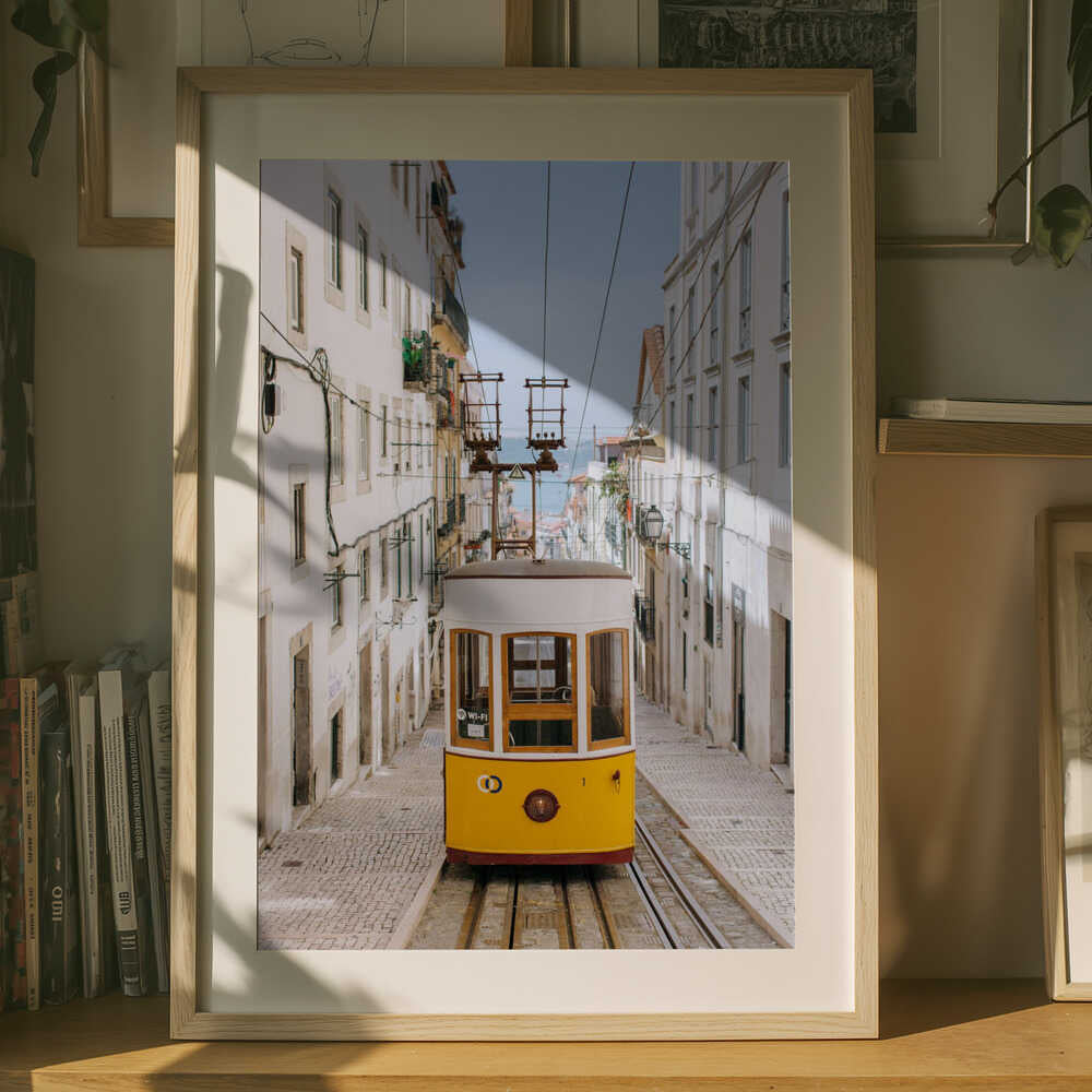 Iconic Lisbon Street Tram Poster