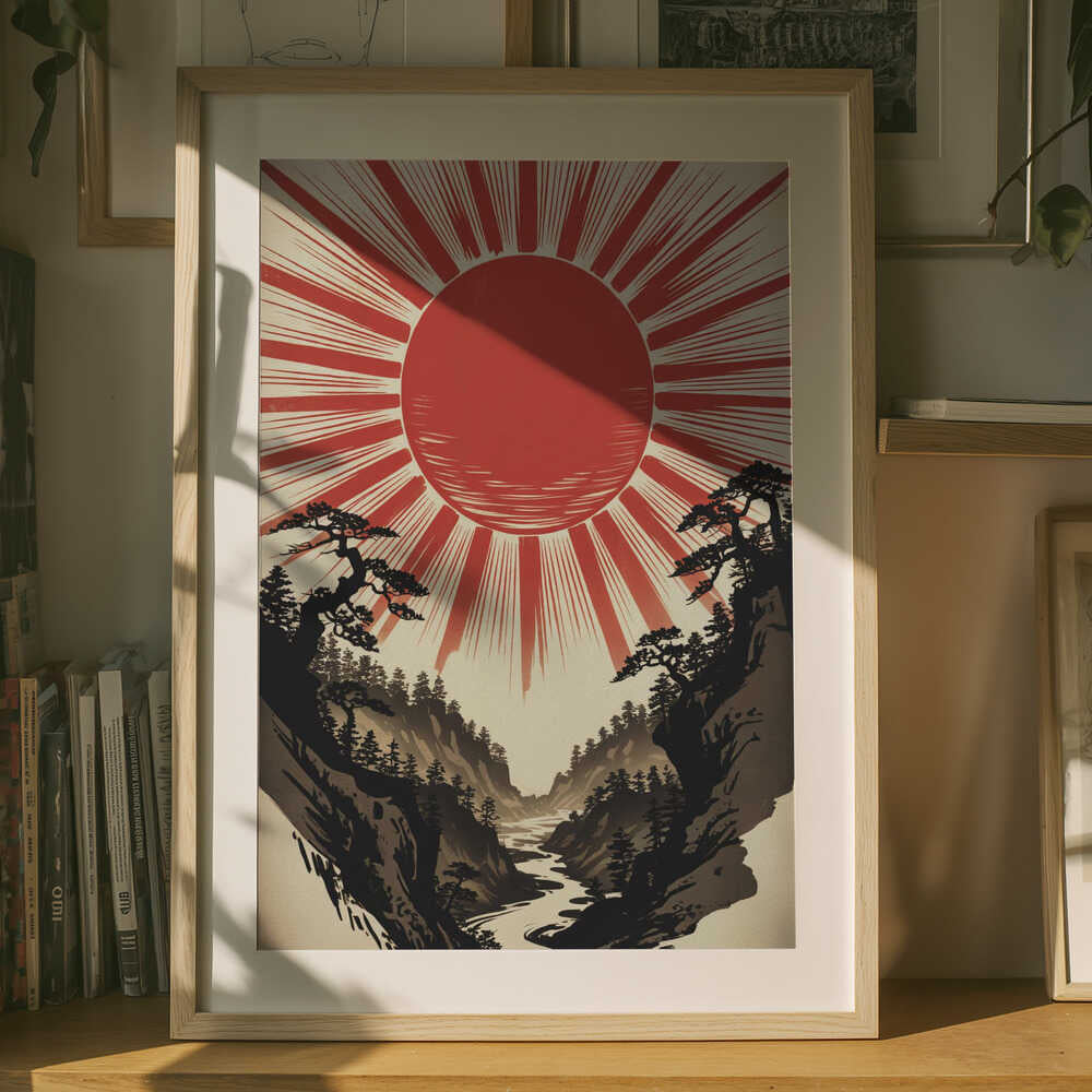 Rising Sun River Valley Poster