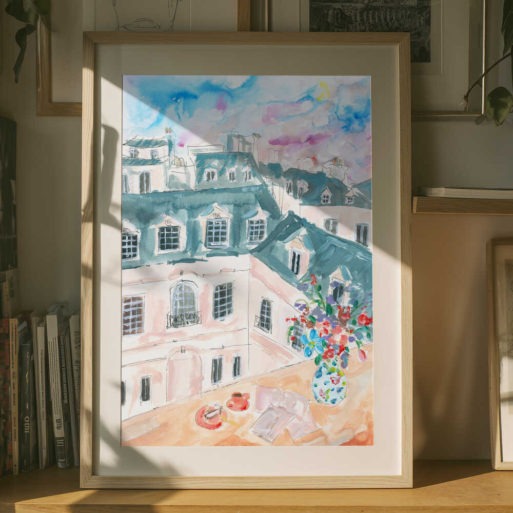 Parisian Rooftop Poster