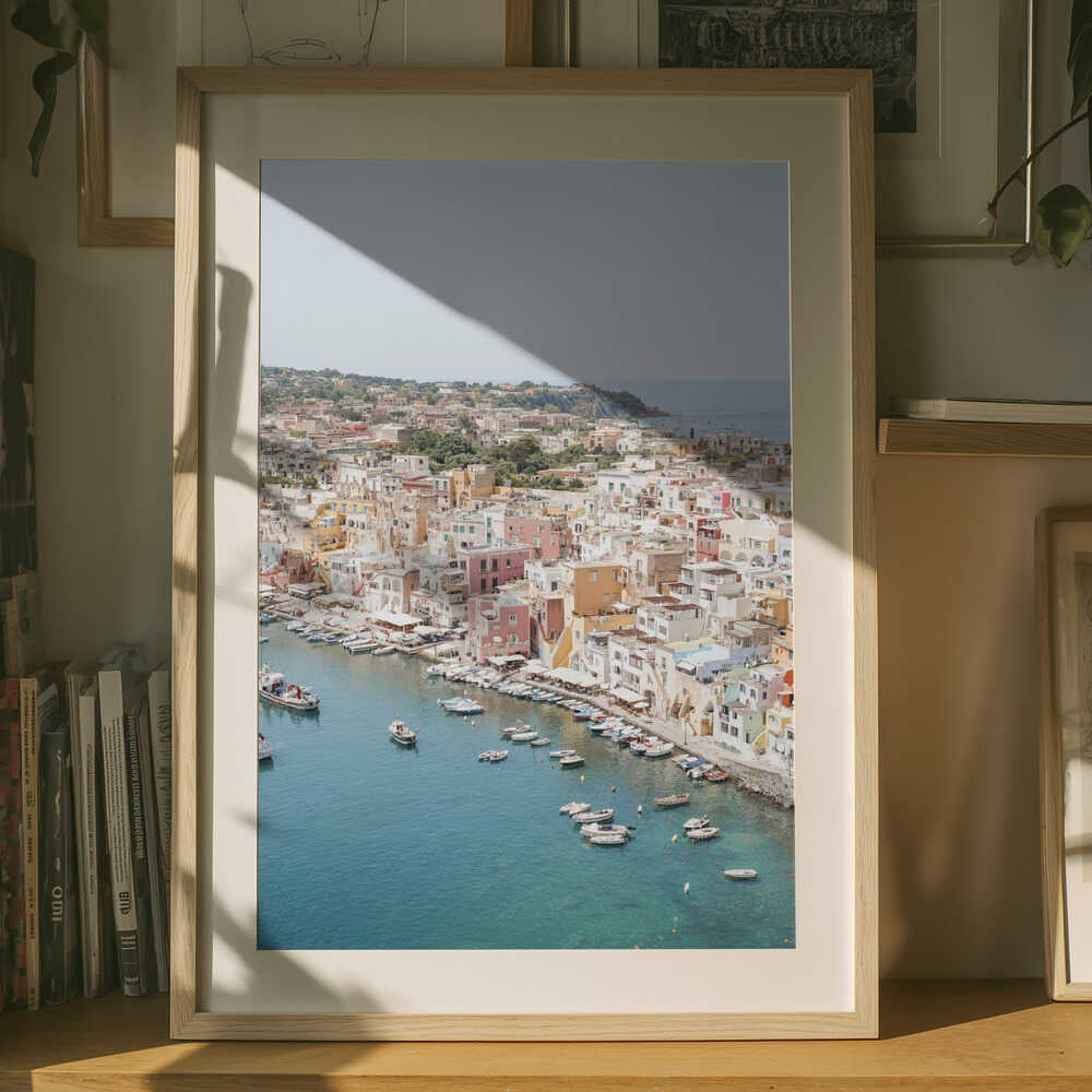 Vibrant Italian Coastal Town Poster