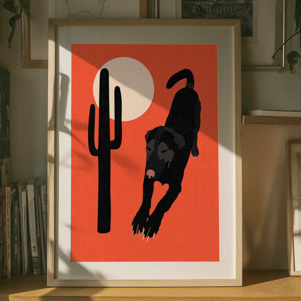 Black Desert Dog Plakat