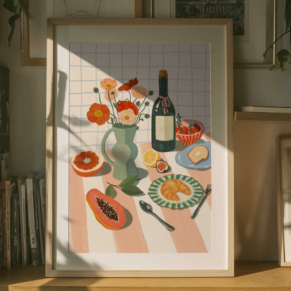 Farverig Morgenmad Stilleben Plakat