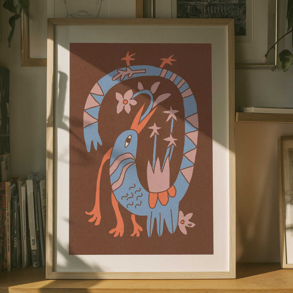 Fantasifuld folkefugleplakat