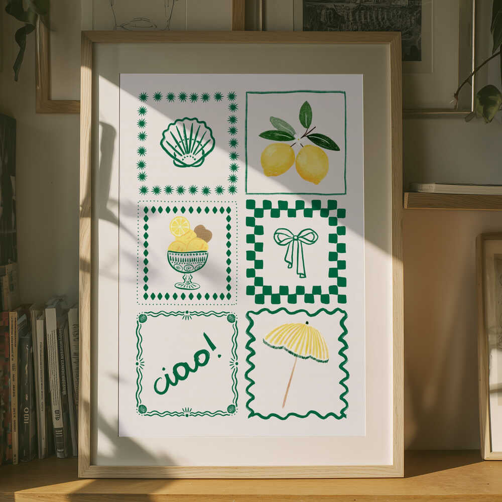 Munter italiensk sommerplakat