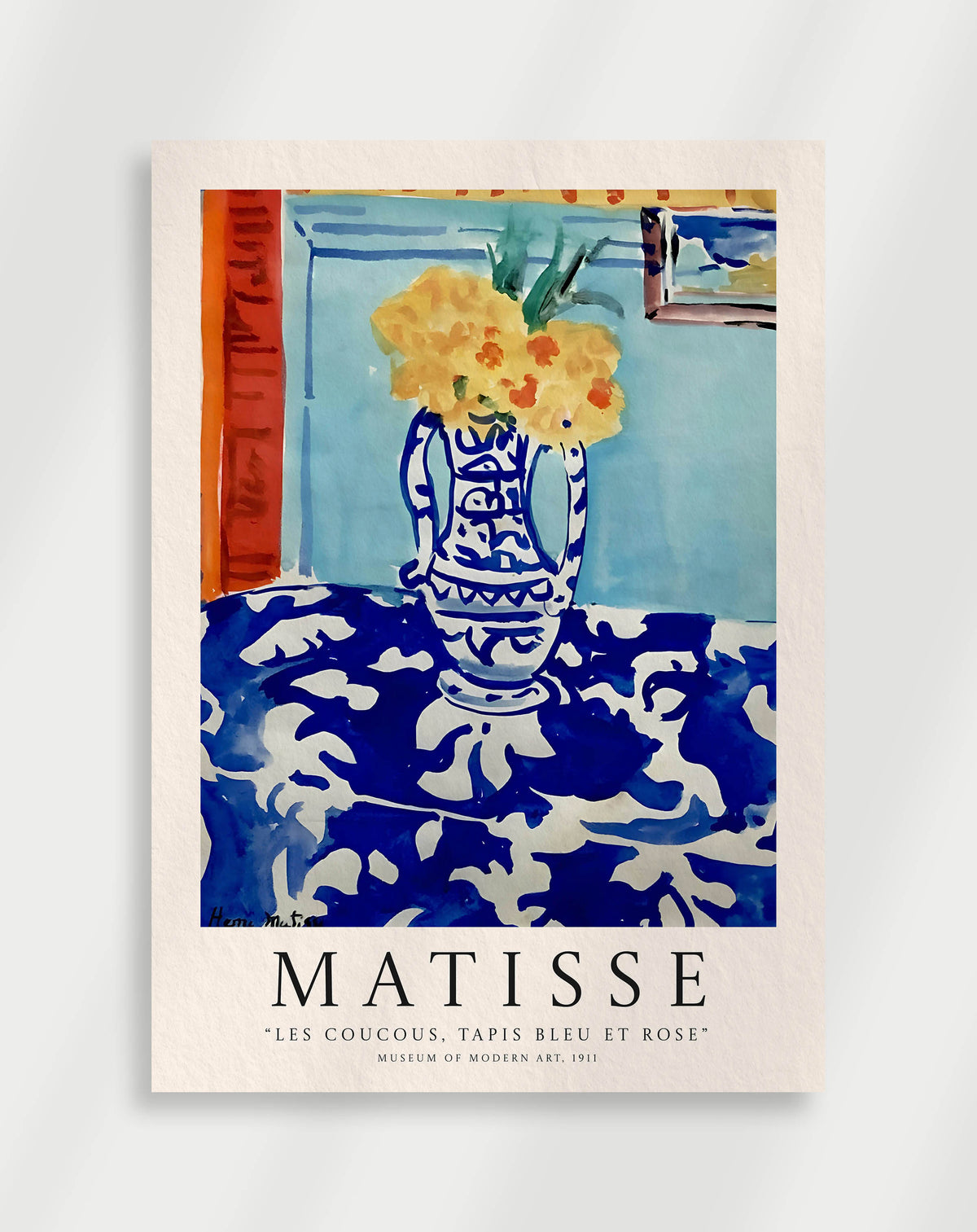 Floral composition with soft colors and organic shapes by Matisse