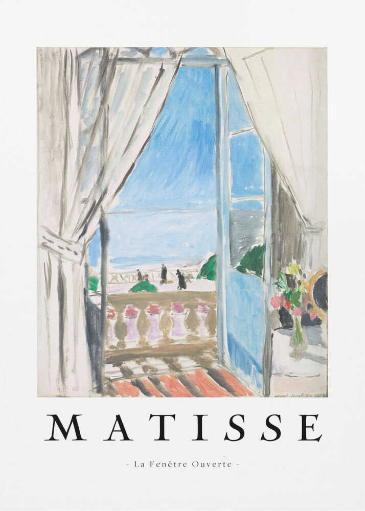 Henri Matisse The Open Window poster with a view of the sea at Collioure, 1905