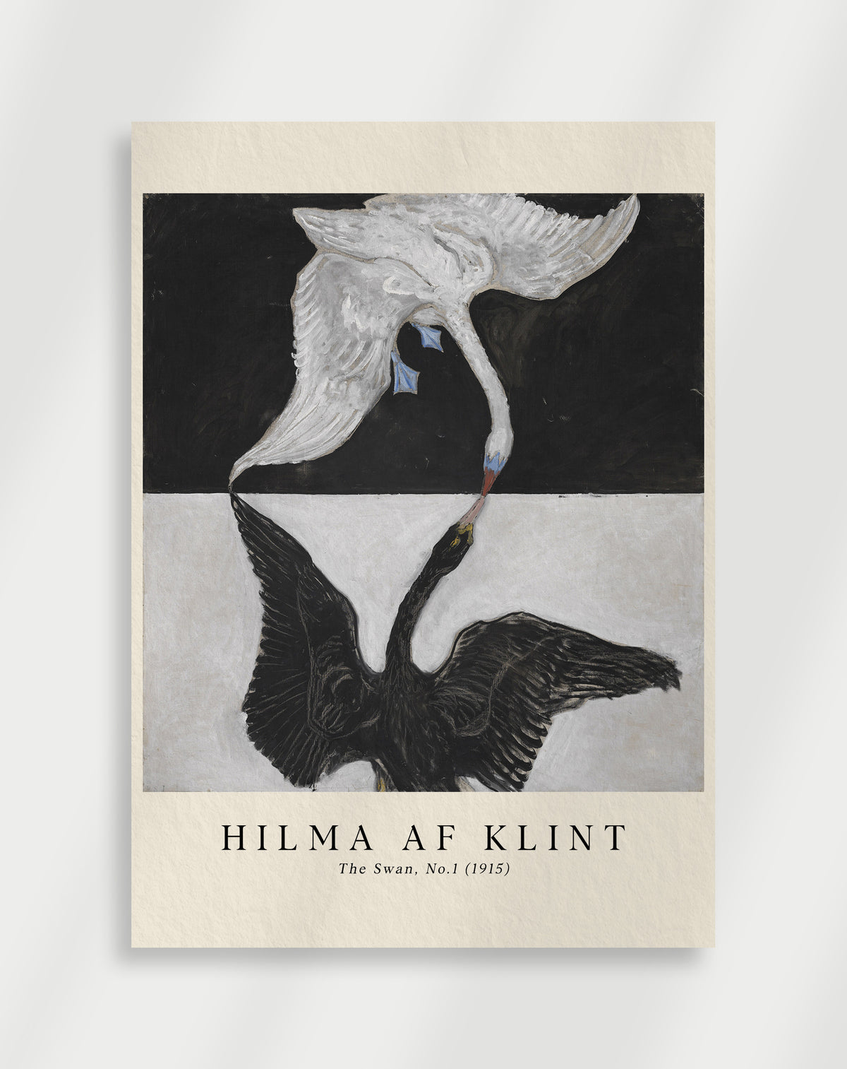 Geometric abstract artwork with contrasting forms from The Swan No.1 by Hilma af Klint
