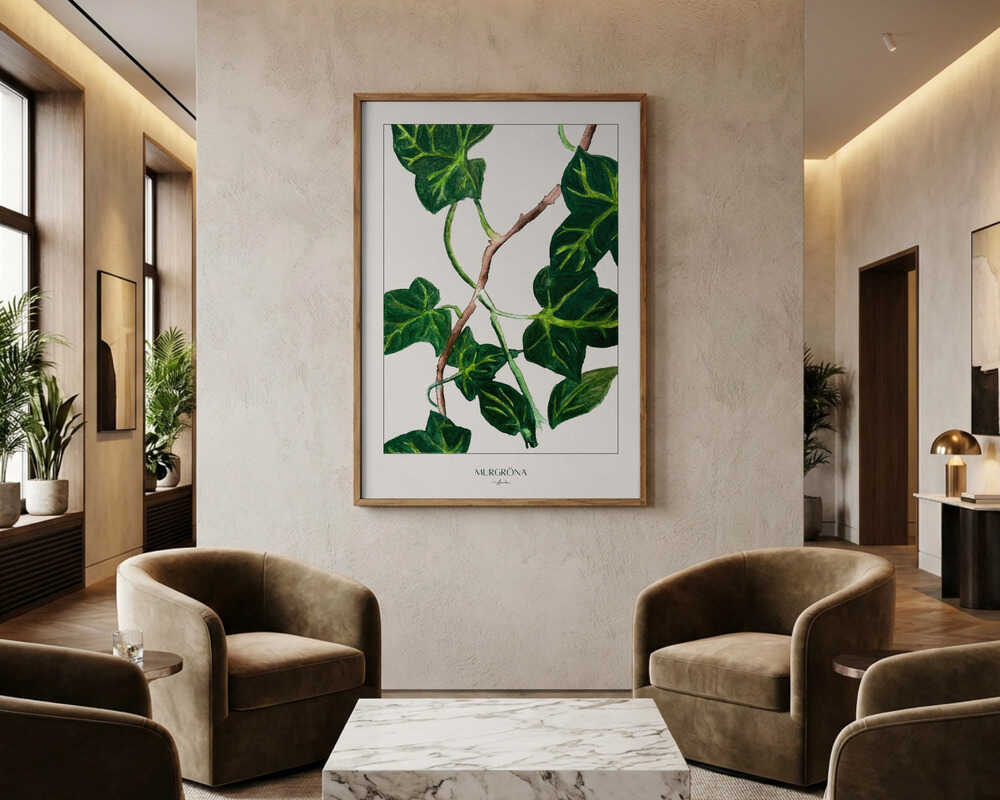 Grøn Ved Botanisk Plakat