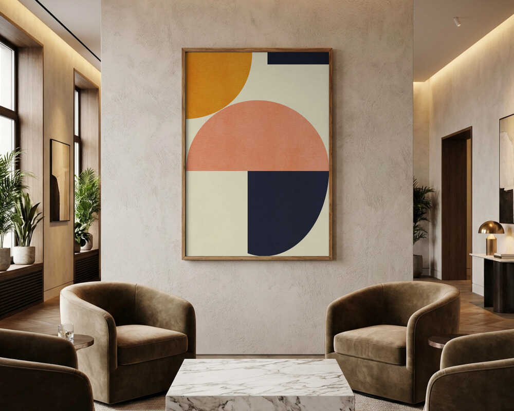 Regnbue plustegn Blå Sennep2 Plakat
