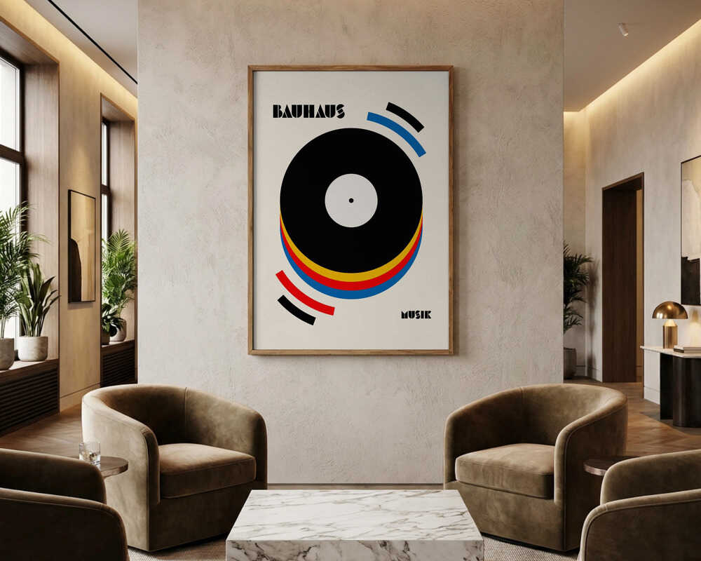 Abstrakt musik vinylplakat