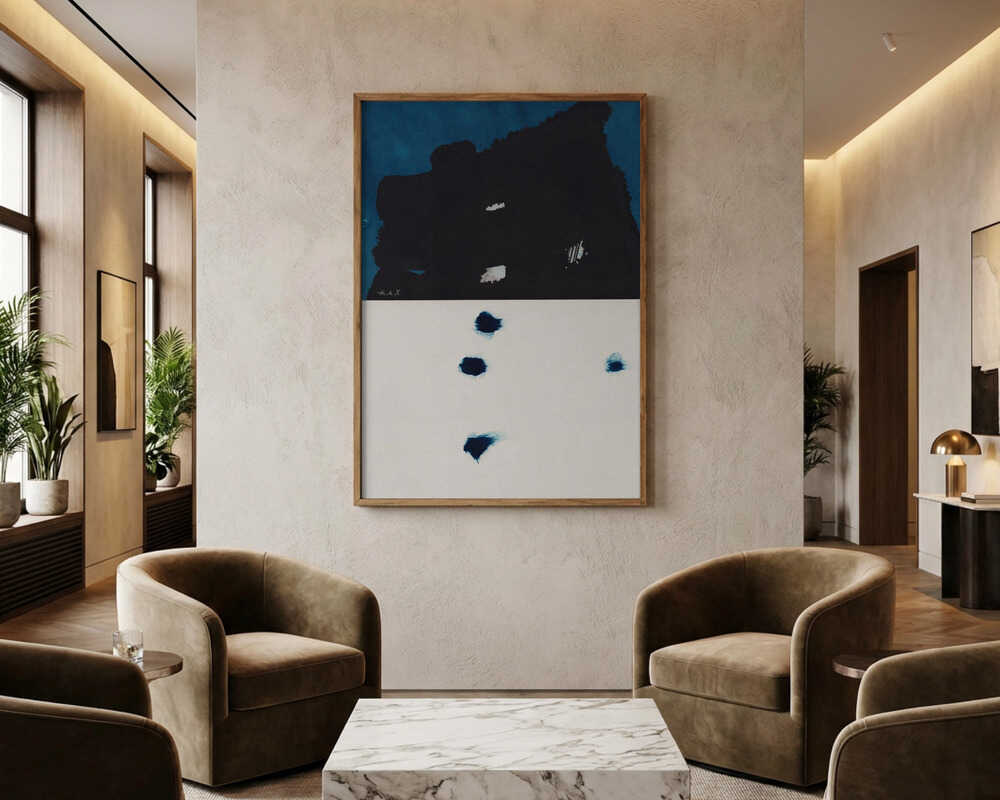 Indigo Ink Abstrakt Plakat
