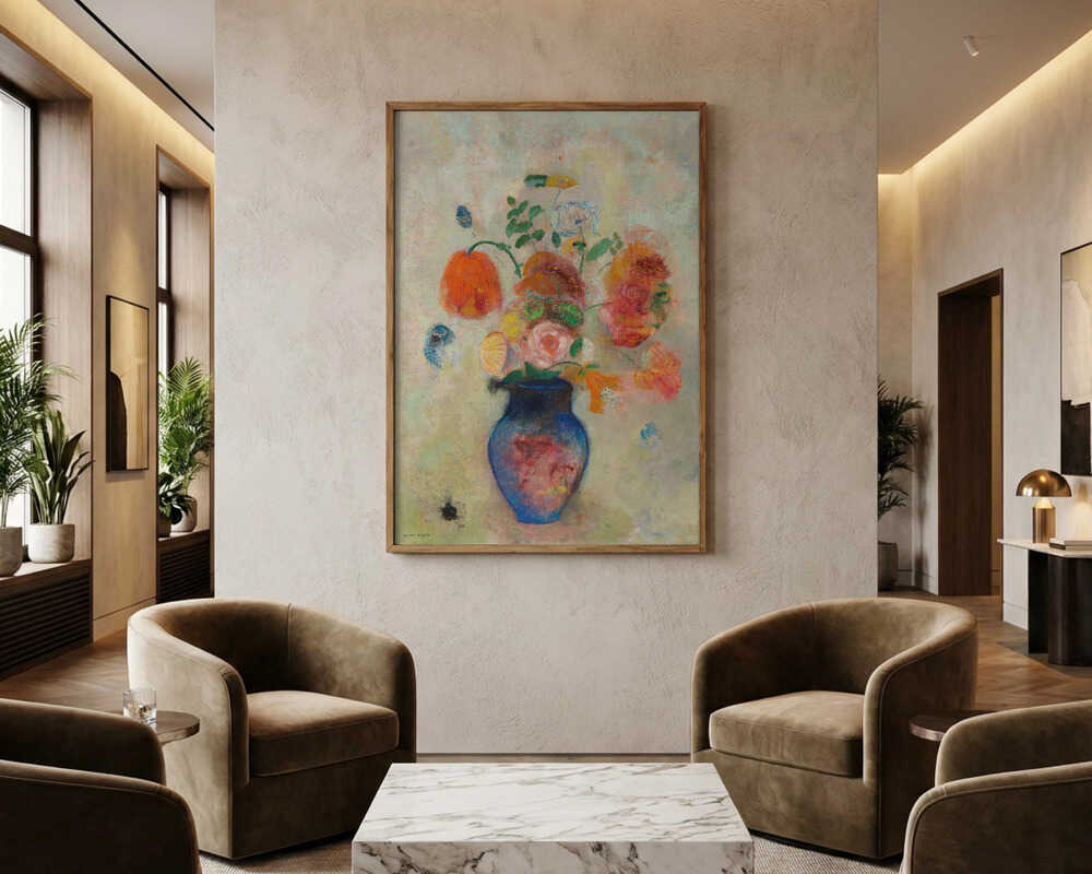 Stor Vase Med Blomster Plakat