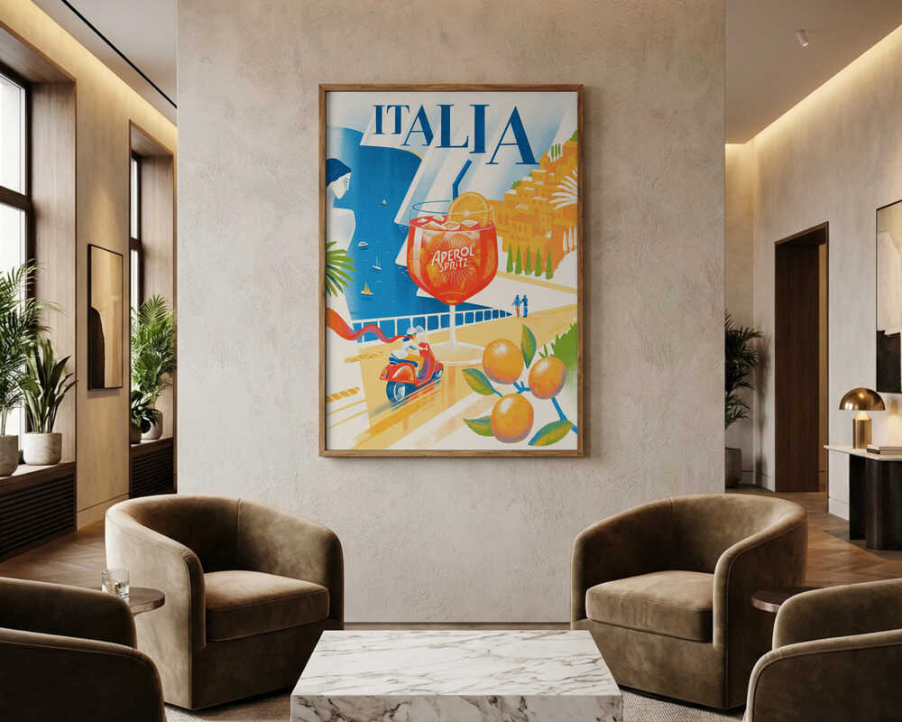 Italiensk Sommerkyst Plakat