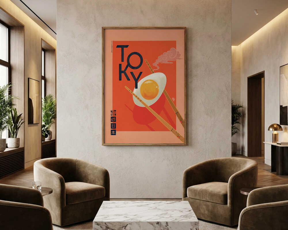 Tokyo Ramen Æg Plakat