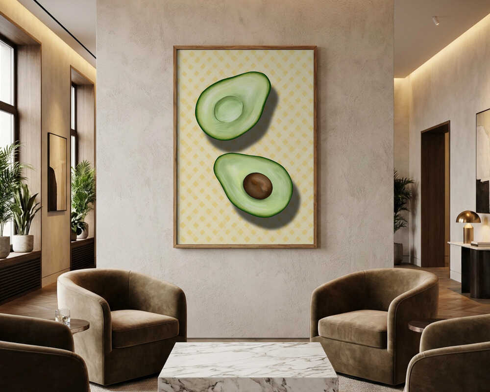 Fresh Avocado Halves Poster